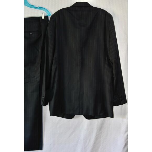 Boss by HUGO BOSS Einstein Sigma Pinstripe 100% Wool Jacket Pant Suit Size 46 - Picture 8 of 11